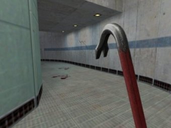 Стоп-кадр из компьютерной игры Half-Life.