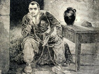 Иллюстрация к стихотворению Лермонтова «Узник».